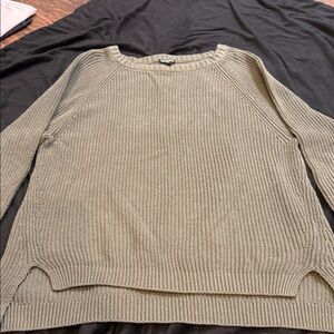 Express Olive Green Crew Neck Sweater
